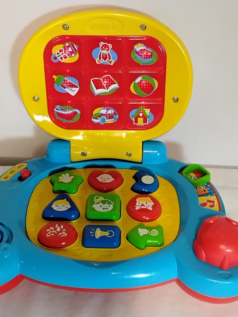 VTech Baby's Learning Laptop Shapes Colors Animal Sounds -tested WORKS